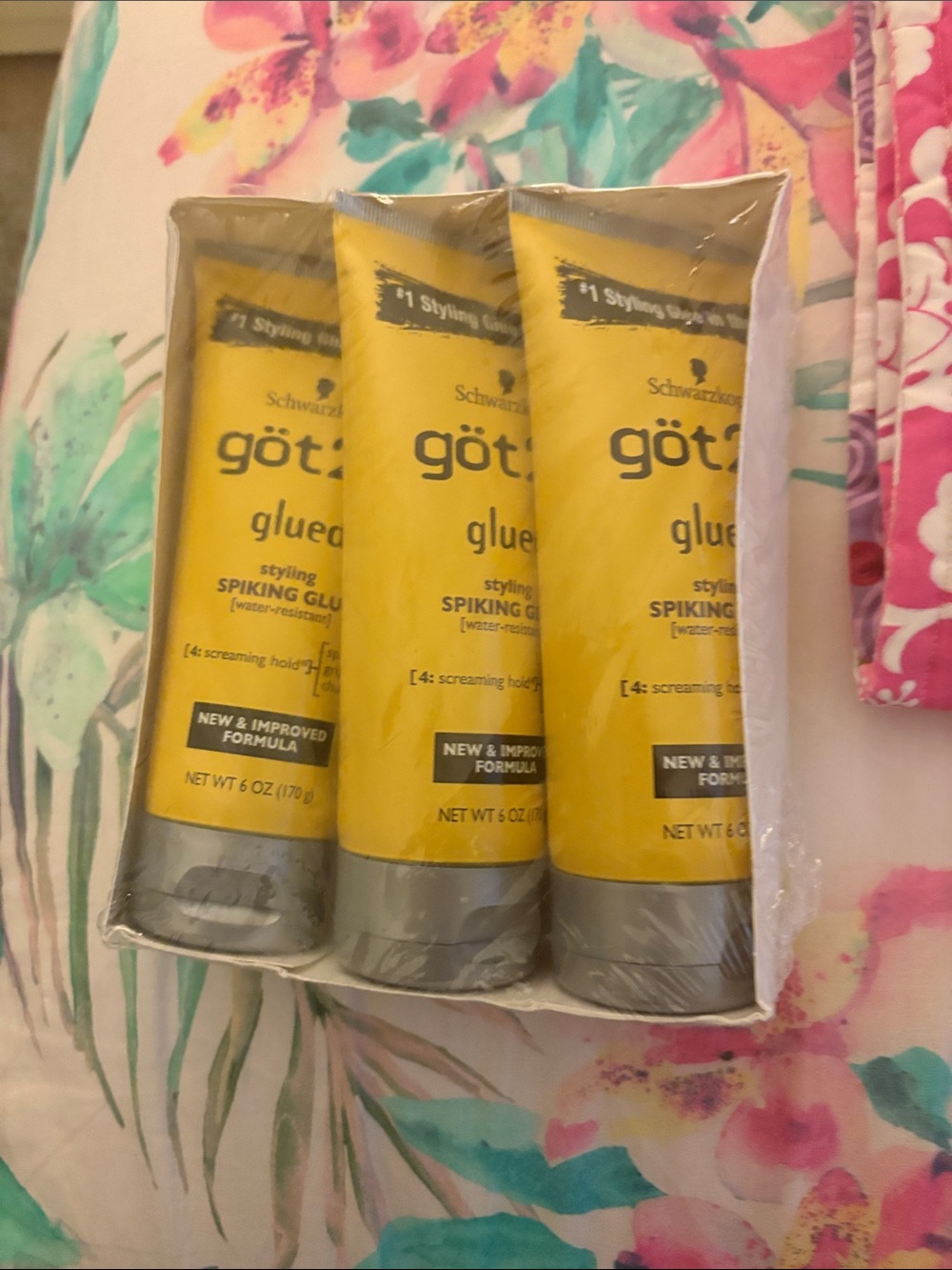 göt2b Glued Spiking Glue Styling Gel - Yellow Tube (3 Pack)